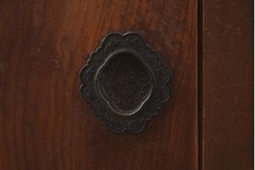 アンティーク家具　明治期　ヒノキ材・欅材　重ね収納箪笥(水屋箪笥、引き出し、チェスト、夜具箪笥、布団箪笥)(R-043250)