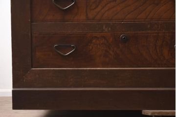 アンティーク家具　明治期　ヒノキ材・欅材　重ね収納箪笥(水屋箪笥、引き出し、チェスト、夜具箪笥、布団箪笥)(R-043250)