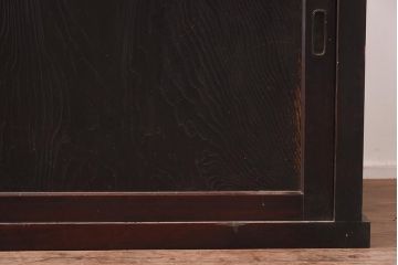 アンティーク家具　明治期　ヒノキ材・杉材　木瓜引き手　渋さが魅力的な収納箪笥(サイドボード、水屋箪笥、戸棚、夜具箪笥、布団箪笥)(R-043251)
