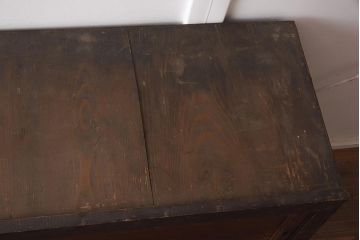 アンティーク家具　明治大正期　落ち着いた雰囲気が魅力の戸棚(収納棚、水屋箪笥)(R-043281)