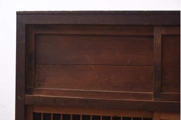 アンティーク家具　明治大正期　落ち着いた雰囲気が魅力の戸棚(収納棚、水屋箪笥)(R-043281)