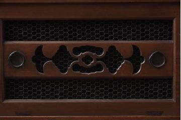 アンティーク家具　前板黒柿材　上質な4尺水屋サイドボード(四尺水屋箪笥、戸棚、収納棚)(R-043284)