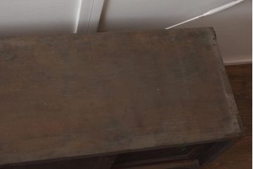 アンティーク家具　明治期　三方ケヤキ材　激レア!貫禄漂う上手物の帳場大箪笥(箪笥ローボード、収納棚)(R-043293)