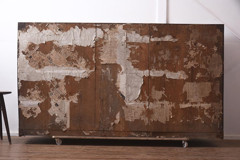 アンティーク家具　明治期　三方ケヤキ材　激レア!貫禄漂う上手物の帳場大箪笥(収納箪笥、引き出し)(R-043294)