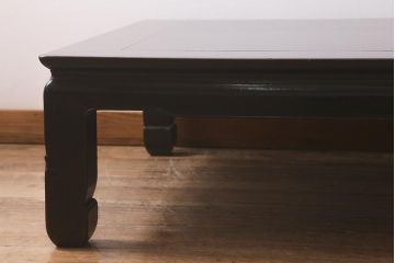 和製アンティーク　大正昭和初期　紫檀(シタン)材　シンプルながらも風格漂う座卓(ローテーブル、センターテーブル)(R-043301)