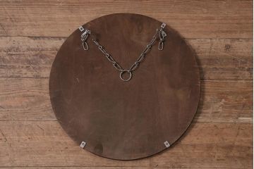 イギリスヴィンテージ　1950年頃　シンプルなデザインが魅力の壁掛けカットミラー(鏡、ビンテージ)(R-043307)