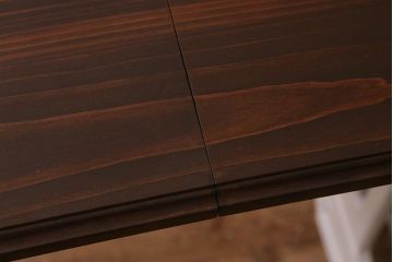 JUKI　天板ヒノキ材　ペイントリメイク　補助テーブル付きミシンテーブル(バタフライテーブル、拡張式テーブル、サイドテーブル、カフェテーブル)(R-043311)