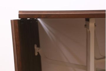 JUKI　天板ヒノキ材　ペイントリメイク　補助テーブル付きミシンテーブル(バタフライテーブル、拡張式テーブル、サイドテーブル、カフェテーブル)(R-043311)