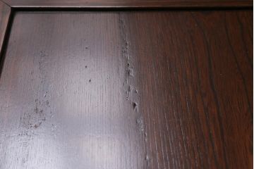 アンティーク家具　昭和初期　総ケヤキ材　レアサイズ　!凝った造りの小さな座卓(ローテーブル、座机)(R-043313)