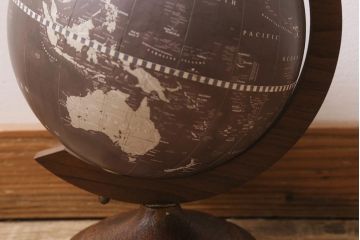 ヴィンテージ雑貨　イタリア　Zoffoli Geographia　地球儀(グローブ、ディスプレイ、ビンテージ)(R-043314)