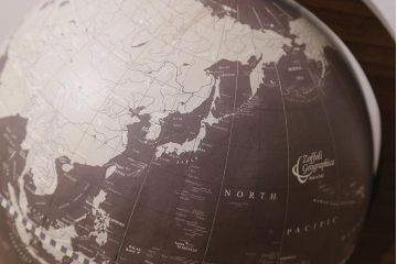 ヴィンテージ雑貨　イタリア　Zoffoli Geographia　地球儀(グローブ、ディスプレイ、ビンテージ)(R-043314)