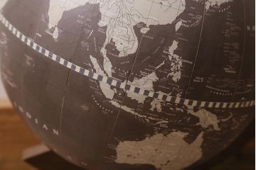 ヴィンテージ雑貨　イタリア　Zoffoli Geographia　地球儀(グローブ、ディスプレイ、ビンテージ)(R-043314)