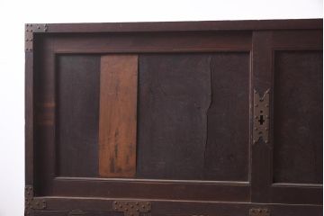 アンティーク家具　明治期　三方ケヤキ材　激レア!貫禄漂う上手物の帳場大箪笥(収納箪笥、引き出し)(R-043316)