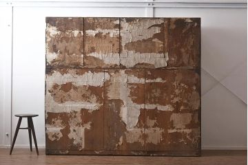 アンティーク家具　明治期　三方ケヤキ材　激レア!貫禄漂う上手物の帳場大箪笥(収納箪笥、引き出し)(R-043316)