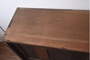 アンティーク家具　明治期　三方ケヤキ材　激レア!貫禄漂う上手物の帳場大箪笥(収納箪笥、引き出し)(R-043316)