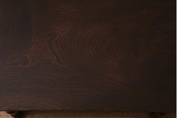 アンティーク家具　大正昭和初期　総ケヤキ材・天板一枚板　大正ロマン香る挽き物脚の文机(座卓、座机、ローテーブル、センターテーブル)(R-043320)