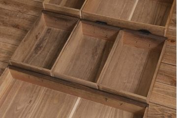 アンティーク家具　明治期　ヒノキ材　使いこまれた質感が味わい深い帳場箪笥(小箪笥、時代箪笥、収納棚)(R-043323)