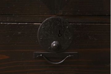 アンティーク家具　明治期　ヒノキ材　使いこまれた質感が味わい深い帳場箪笥(小箪笥、時代箪笥、収納棚)(R-043323)
