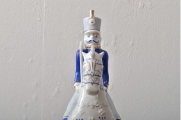 ハンガリー　HOLLOHAZA(ホロハーザ)　騎兵フィギュリン(兵隊、磁器、置物)(R-043331)