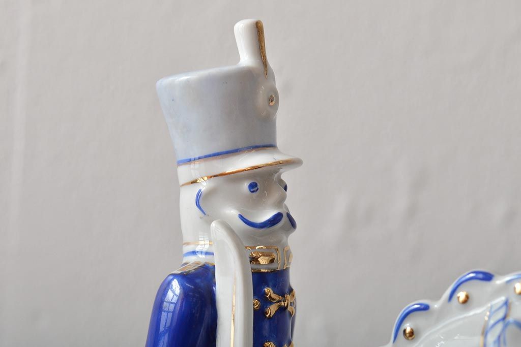 ハンガリー　HOLLOHAZA(ホロハーザ)　騎兵フィギュリン(兵隊、磁器、置物)(R-043331)