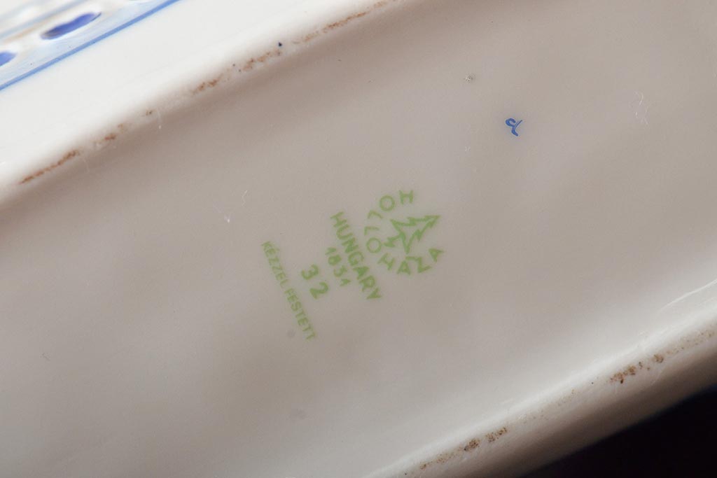 ハンガリー　HOLLOHAZA(ホロハーザ)　騎兵フィギュリン(兵隊、磁器、置物)(R-043331)