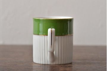 中古　ハンガリー　HOLLOHAZA(ホロハーザ)　APOLLO(アポロ)　デミタスカップ&ソーサー2客セット(洋食器)(R-043332)