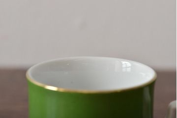 中古　ハンガリー　HOLLOHAZA(ホロハーザ)　APOLLO(アポロ)　デミタスカップ&ソーサー2客セット(洋食器)(R-043332)