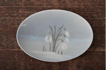 ROYAL COPENHAGEN(ロイヤルコペンハーゲン)　花柄小皿4枚セット(オーバルプレート、洋食器)(R-043333)
