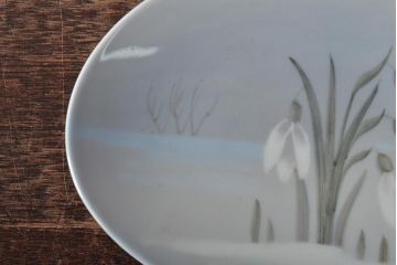 ROYAL COPENHAGEN(ロイヤルコペンハーゲン)　花柄小皿4枚セット(オーバルプレート、洋食器)(R-043333)