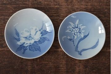 ROYAL COPENHAGEN(ロイヤルコペンハーゲン)　花柄小皿4枚セット(オーバルプレート、洋食器)(R-043333)