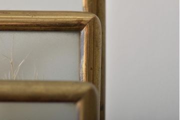アンティーク雑貨　真鍮　押し花のようなレタースタンド(状差し)(R-043335)