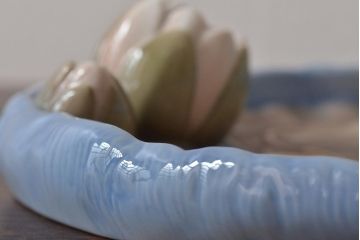 B&G(ビングオーグレンダール)　コペンハーゲン　蓮の花プレート(中皿、洋食器)(R-043337)