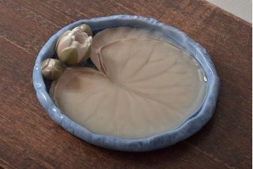 B&G(ビングオーグレンダール)　コペンハーゲン　蓮の花プレート(中皿、洋食器)(R-043337)