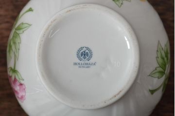 中古　ハンガリー　HOLLOHAZA(ホロハーザ)　Pannonia(パノニア)　ティーポット・シュガーポット・クリーマー・カップ&ソーサー6客セット(洋食器、ミルクポット、ティーセット)(R-043338)