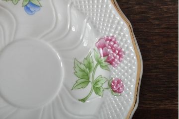中古　ハンガリー　HOLLOHAZA(ホロハーザ)　Pannonia(パノニア)　ティーポット・シュガーポット・クリーマー・カップ&ソーサー6客セット(洋食器、ミルクポット、ティーセット)(R-043338)