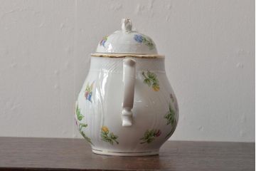 中古　ハンガリー　HOLLOHAZA(ホロハーザ)　Pannonia(パノニア)　ティーポット・シュガーポット・クリーマー・カップ&ソーサー6客セット(洋食器、ミルクポット、ティーセット)(R-043339)