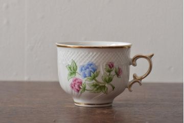 中古　ハンガリー　HOLLOHAZA(ホロハーザ)　Pannonia(パノニア)　ティーポット・シュガーポット・クリーマー・カップ&ソーサー6客セット(洋食器、ミルクポット、ティーセット)(R-043339)