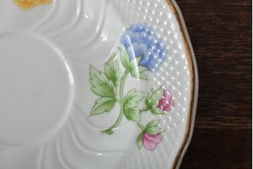 中古　ハンガリー　HOLLOHAZA(ホロハーザ)　Pannonia(パノニア)　ティーポット・シュガーポット・クリーマー・カップ&ソーサー6客セット(洋食器、ミルクポット、ティーセット)(R-043339)