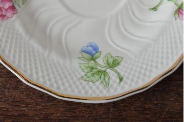 中古　ハンガリー　HOLLOHAZA(ホロハーザ)　Pannonia(パノニア)　ティーポット・シュガーポット・クリーマー・カップ&ソーサー6客セット(洋食器、ミルクポット、ティーセット)(R-043339)