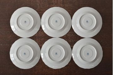 中古　ハンガリー　HOLLOHAZA(ホロハーザ)　Pannonia(パノニア)　ティーポット・シュガーポット・クリーマー・カップ&ソーサー6客セット(洋食器、ミルクポット、ティーセット)(R-043339)