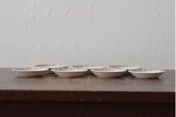 アンティーク雑貨　戦前　田代陶器　小皿7枚セット(プレート、洋食器)(R-043340)