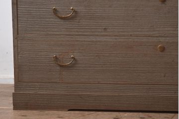 アンティーク家具　昭和中期　衣装盆付き　品のある佇まいが魅力の桐箪笥(衣装箪笥、着物箪笥、和タンス、桐たんす)(R-043346)