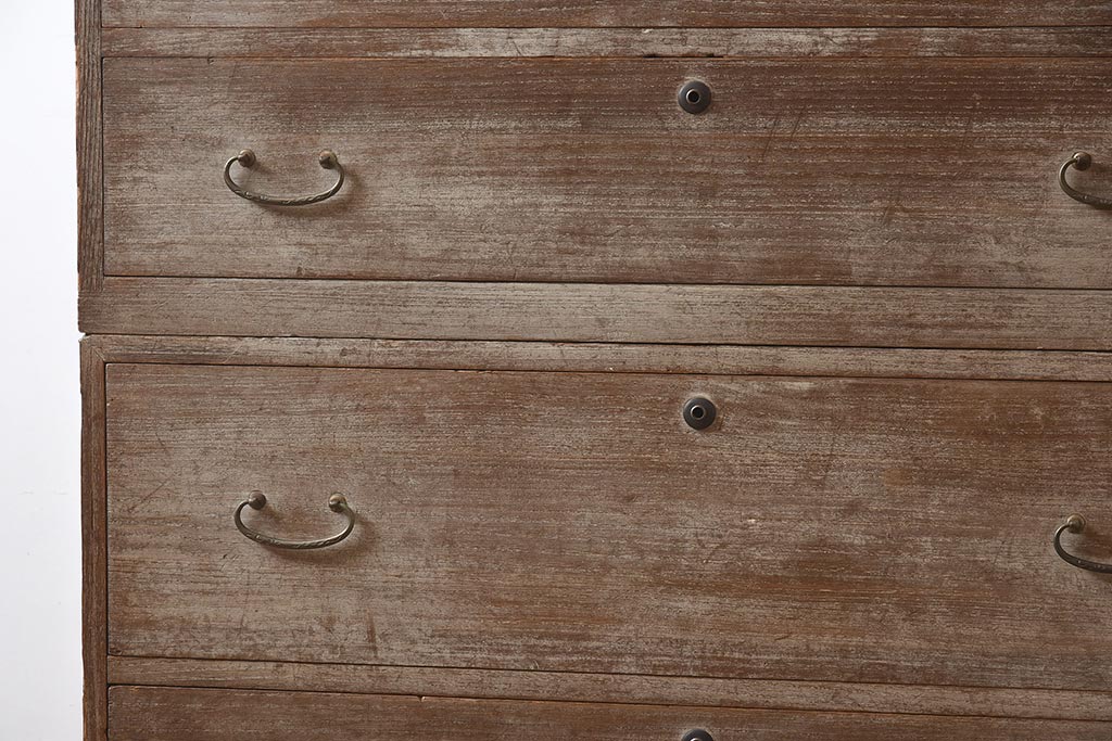 アンティーク家具　昭和中期　すっきりとした佇まいのシンプルな衣装タンス(引き出し、チェスト)(R-043347)