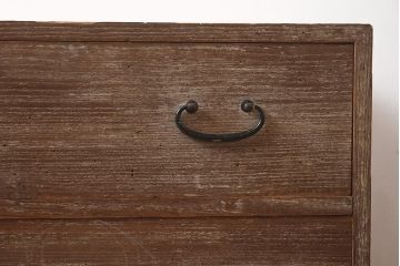 レトロ家具　昭和中期　桐材 シンプルで素朴な箪笥3段(ローボード、テレビ台、チェスト、引き出し、桐箪笥、桐たんす)(R-043351)