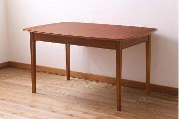 ヴィンテージ家具　イギリスビンテージ　Vanson　チーク・ブナ材　北欧スタイルのエクステンションテーブル(ダイニングテーブル)(R-043353)