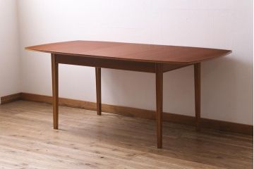 ヴィンテージ家具　イギリスビンテージ　Vanson　チーク・ブナ材　北欧スタイルのエクステンションテーブル(ダイニングテーブル)(R-043353)