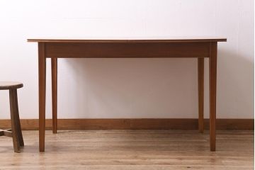 ヴィンテージ家具　イギリスビンテージ　Vanson　チーク・ブナ材　北欧スタイルのエクステンションテーブル(ダイニングテーブル)(R-043353)