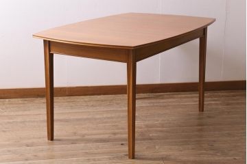 ヴィンテージ家具　イギリスビンテージ　Vanson　チーク・ブナ材　北欧スタイルのエクステンションテーブル(ダイニングテーブル)(R-043353)