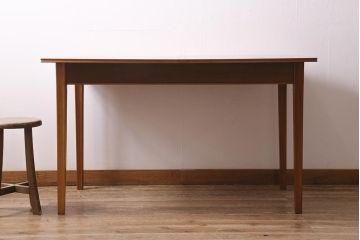 ヴィンテージ家具　イギリスビンテージ　Vanson　チーク・ブナ材　北欧スタイルのエクステンションテーブル(ダイニングテーブル)(R-043353)
