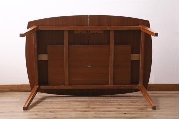 ヴィンテージ家具　イギリスビンテージ　Vanson　チーク・ブナ材　北欧スタイルのエクステンションテーブル(ダイニングテーブル)(R-043353)